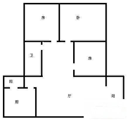 富红御景城3室2厅2卫128㎡户型图