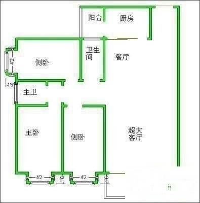 万丰名苑4室1厅2卫175㎡户型图