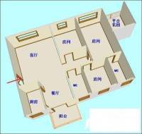 中珠新村二期3室2厅1卫97㎡户型图