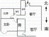 富华广场三期3室2厅1卫125㎡户型图