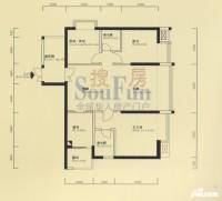 景山一号3室2厅2卫124.8㎡户型图