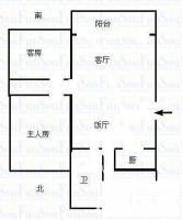 卓雅花园东苑2室2厅1卫79㎡户型图