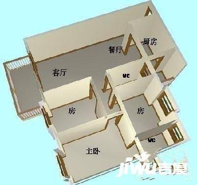 吉豪苑2室1厅1卫70㎡户型图