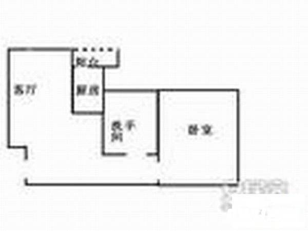 吉豪苑2室1厅1卫70㎡户型图