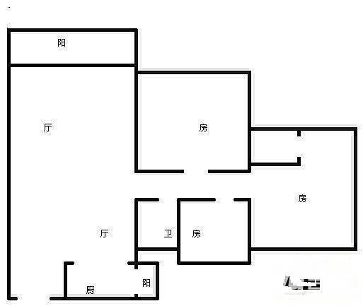 美华阁3室2厅2卫117㎡户型图