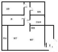 莲花山小区3室2厅1卫98㎡户型图