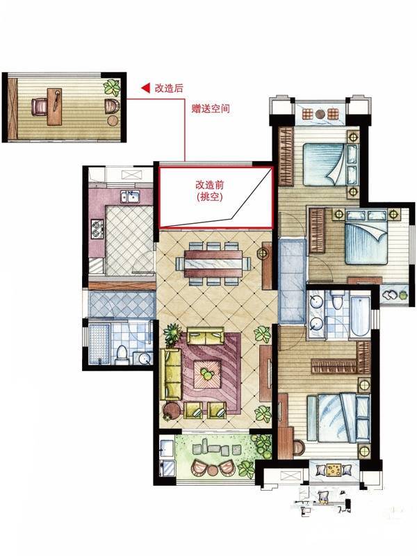 保利招商海上五月花别墅4室2厅2卫124㎡户型图