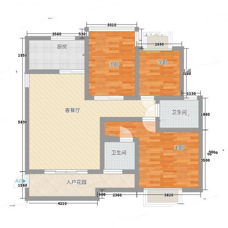 圣皇广场3室0厅0卫112㎡户型图