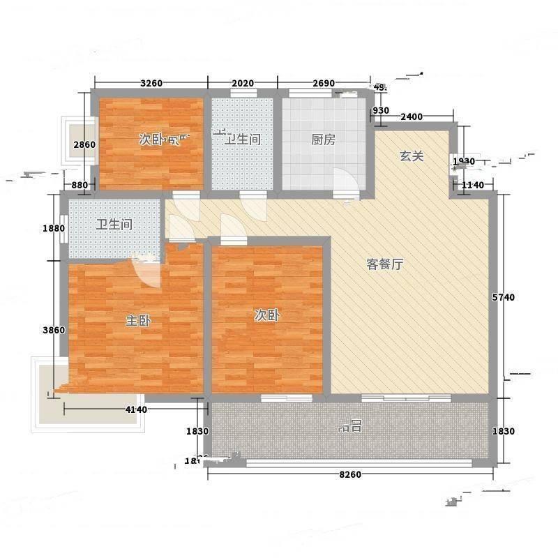 富源小区3室0厅0卫124㎡户型图