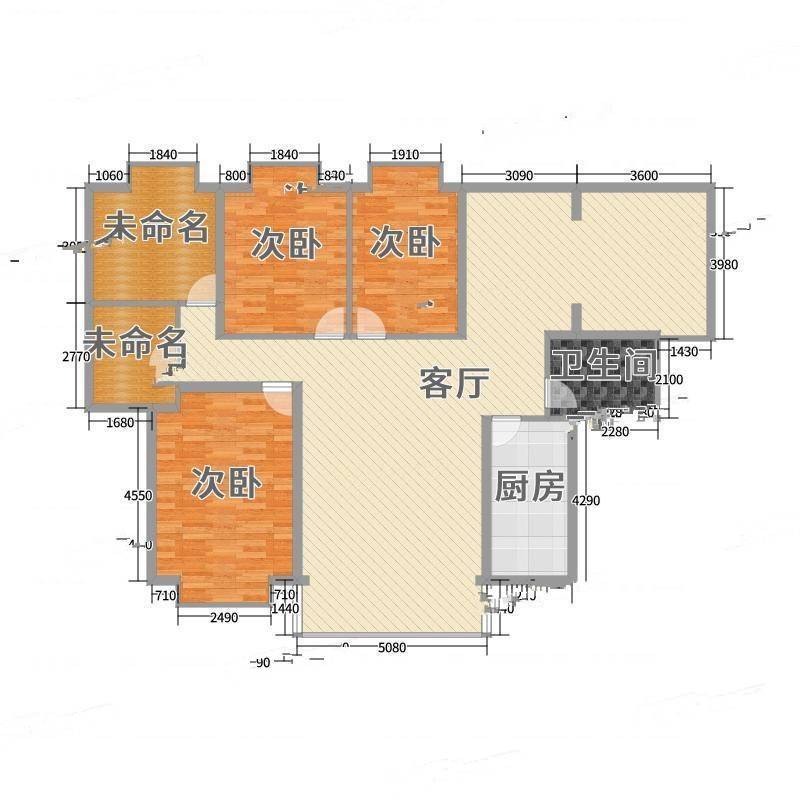 华新苑3室0厅0卫140㎡户型图