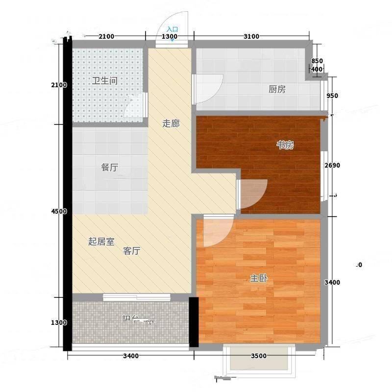 联盛国际广场2室0厅0卫68㎡户型图