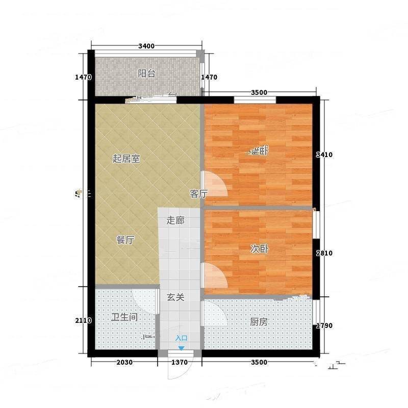 联盛国际广场2室0厅0卫75㎡户型图