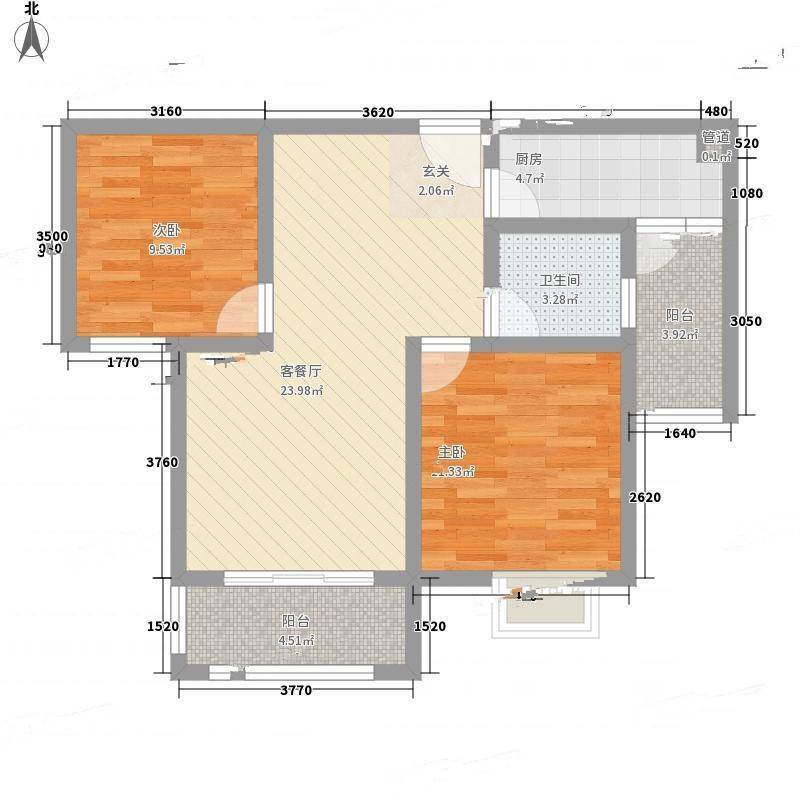 大观国际2室0厅0卫90㎡户型图