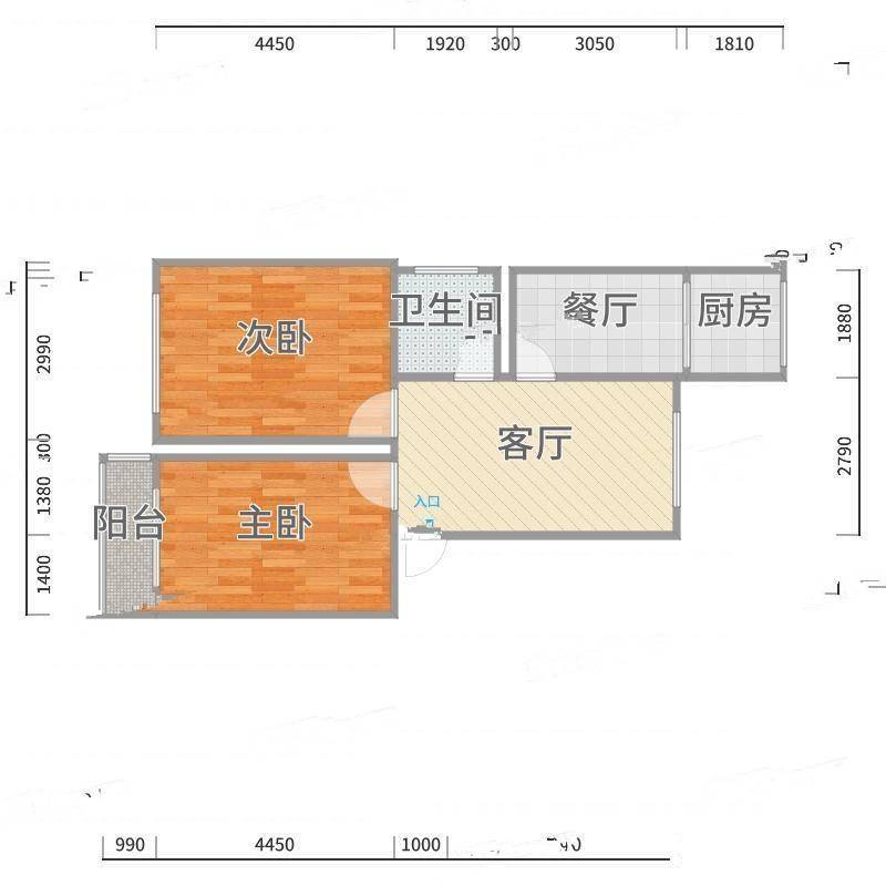 泰盛家园2室0厅0卫65㎡户型图