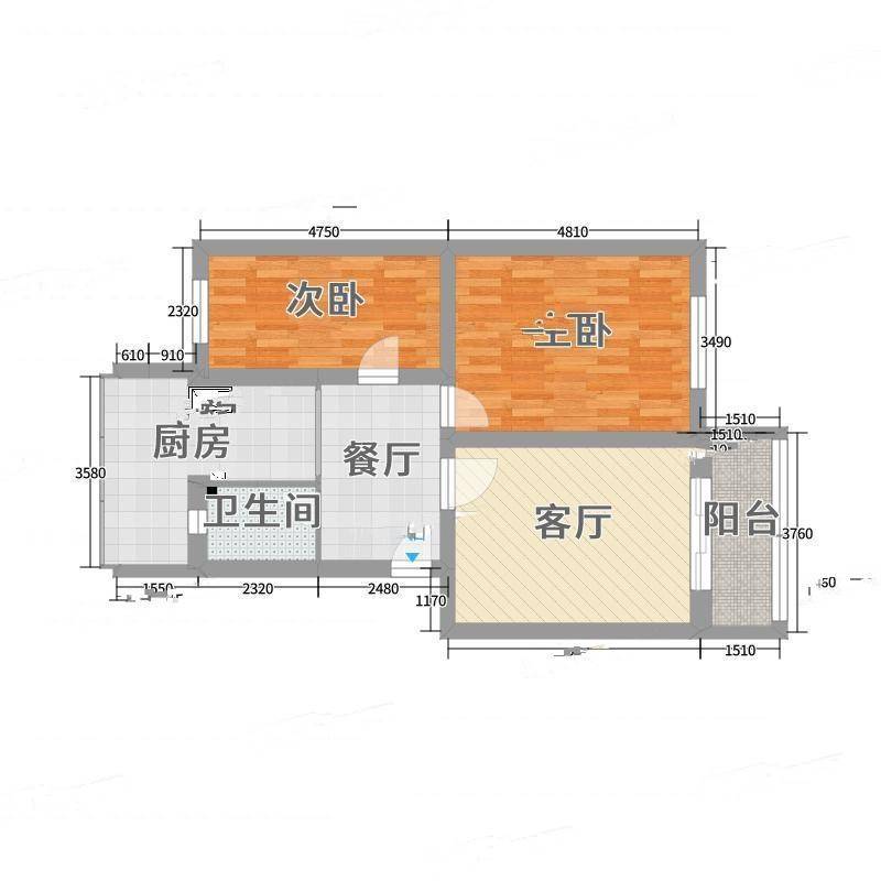 农大家属院2室0厅0卫80㎡户型图