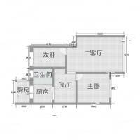 九天河向阳小区2室0厅0卫83㎡户型图