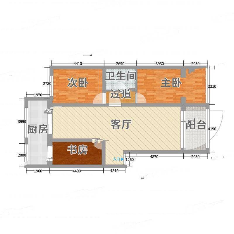 明珠小区3室0厅0卫125㎡户型图