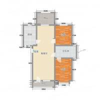 米东新天地三期2室0厅0卫103㎡户型图