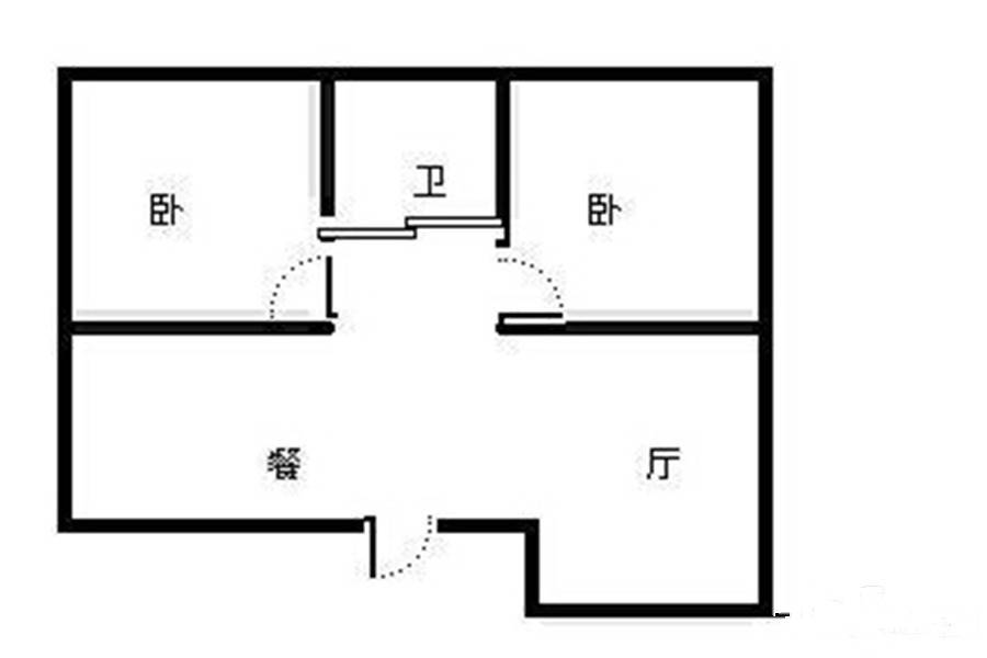 东郡府2室2厅1卫95㎡户型图