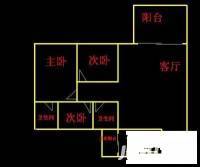 顺德碧桂园花园区3室2厅2卫97㎡户型图