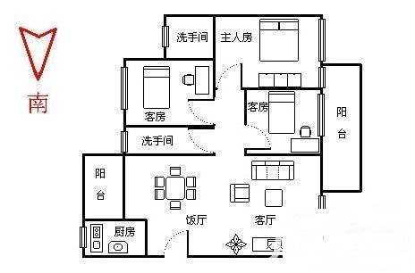 雍景豪园3室2厅2卫114㎡户型图