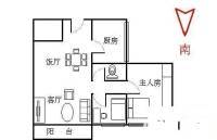 雍景豪园1室2厅1卫75㎡户型图