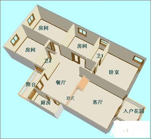 佛山奥园美林水岸4室2厅2卫110㎡户型图