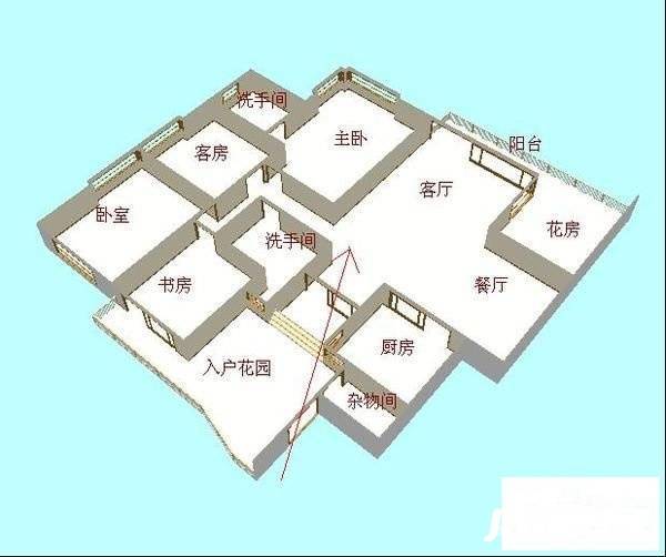 佛山奥园美林水岸4室2厅2卫110㎡户型图