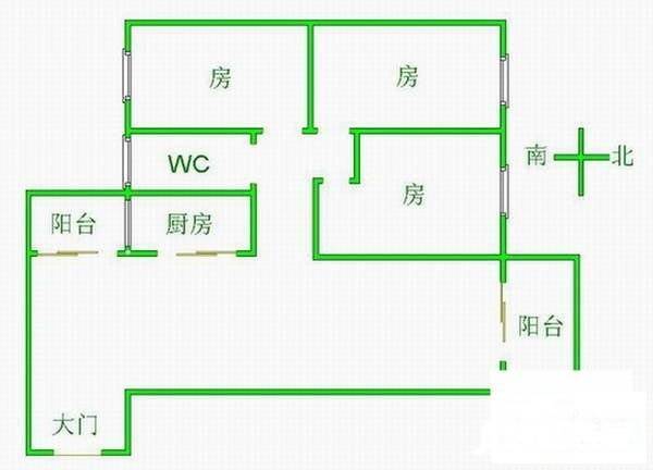 顺德金惠楼3室2厅2卫100㎡户型图