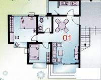 钟村顺德碧桂园2室2厅1卫148㎡户型图