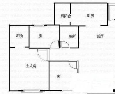 盈翠华庭3室2厅2卫107㎡户型图