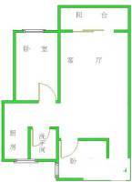 岐西路安利阁2室1厅1卫81㎡户型图