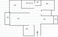 石肯桂业村3室2厅2卫110㎡户型图