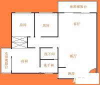 水运大楼3室2厅1卫130㎡户型图