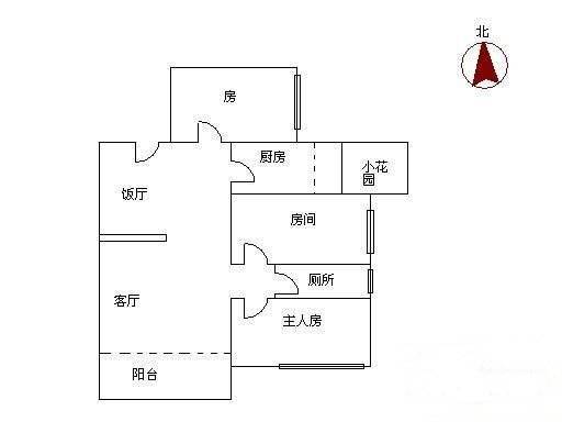 佛山奥园贝沙轩3室1厅1卫85㎡户型图