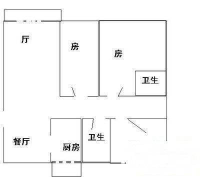 佛山奥园贝沙轩3室2厅1卫87㎡户型图