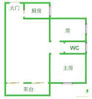 汇星源2室2厅1卫96㎡户型图