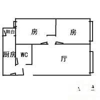 豪兴苑小区2室2厅1卫98㎡户型图