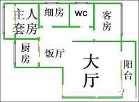 豪兴苑小区3室2厅1卫113㎡户型图