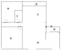 容桂富逸居2室2厅1卫73㎡户型图