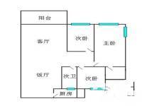 钟村顺德碧桂园3室1厅1卫92㎡户型图