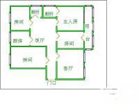 同华西路小区4室2厅2卫140㎡户型图