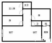 锦绣一村3室2厅1卫124㎡户型图