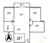 锦绣一村3室2厅2卫105㎡户型图