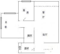 德宝花园2室2厅1卫72㎡户型图
