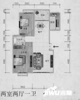 和谐小区2室2厅1卫116㎡户型图