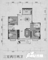 和谐小区3室2厅2卫118㎡户型图