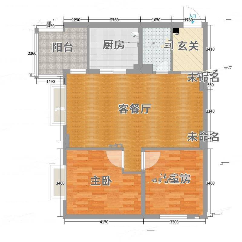 五洲花苑2室0厅0卫90㎡户型图