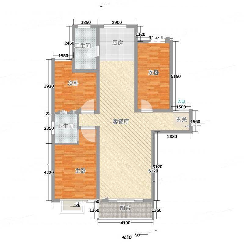 龙湾佳园3室0厅0卫117㎡户型图