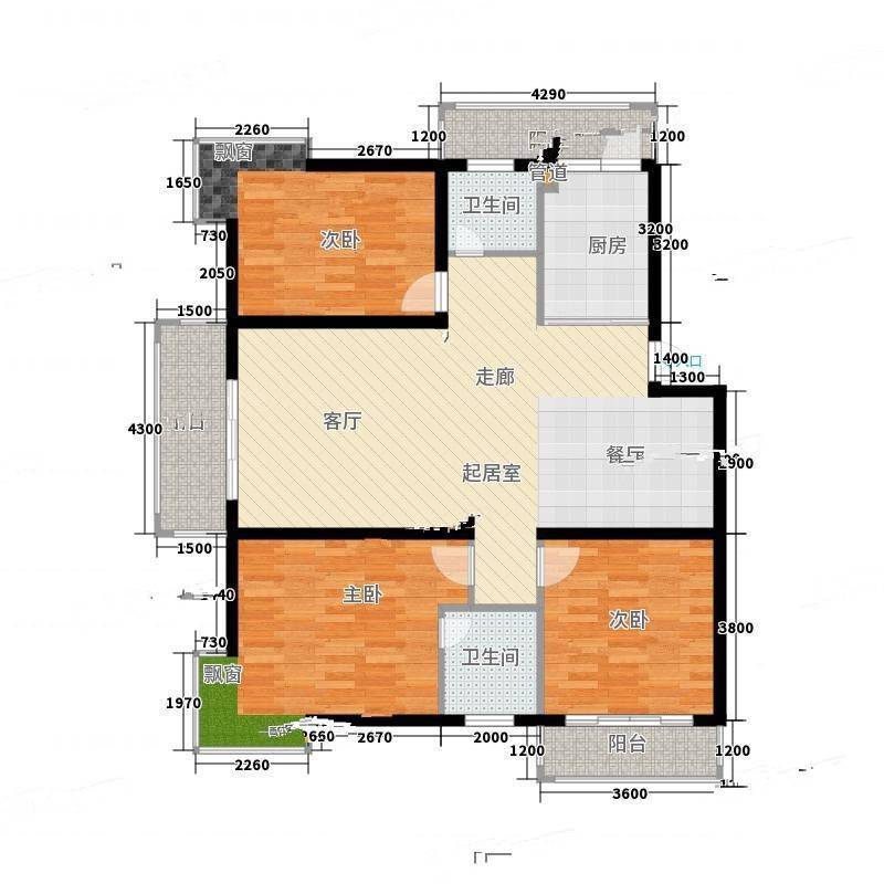 江畔豪庭3室0厅0卫156㎡户型图